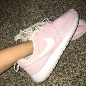 Pink and white nike shoes 6.5